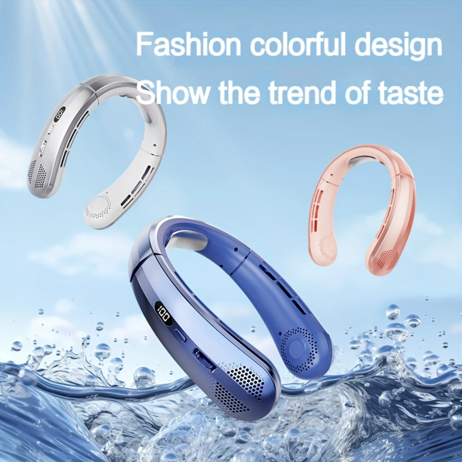 Безлопастной шейный вентилятор с перезаряжаемым USB — легкий портативный без