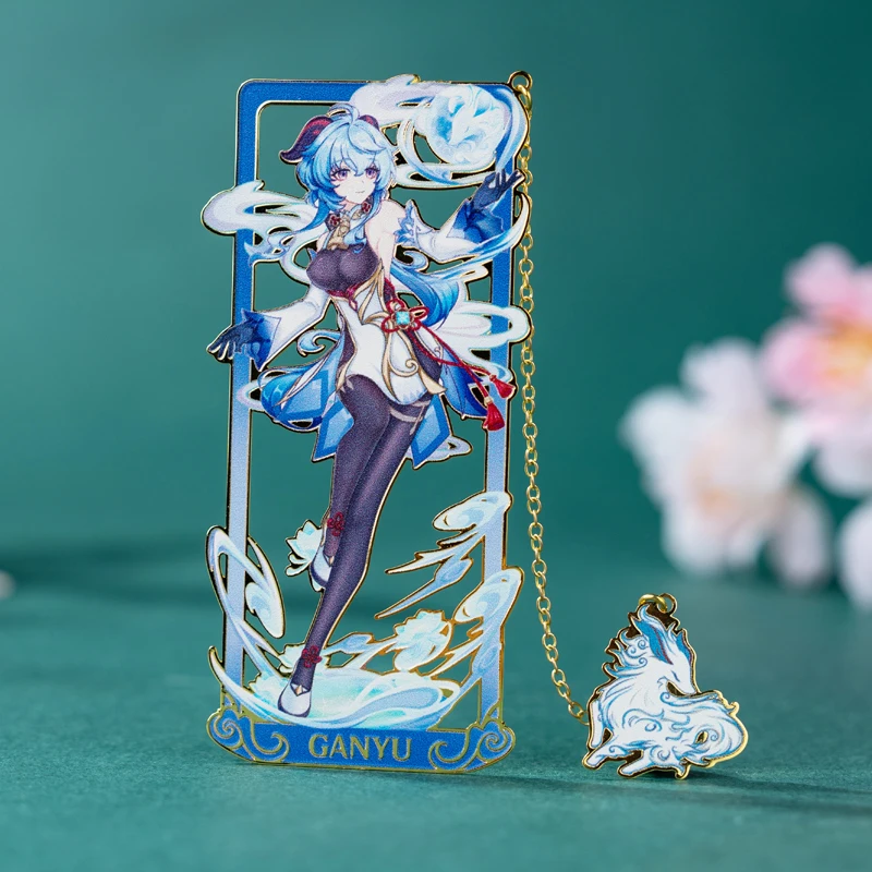 

Anime Genshin Impact Ganyu Metal Bookmarks Cute Gift Cosplay Prop