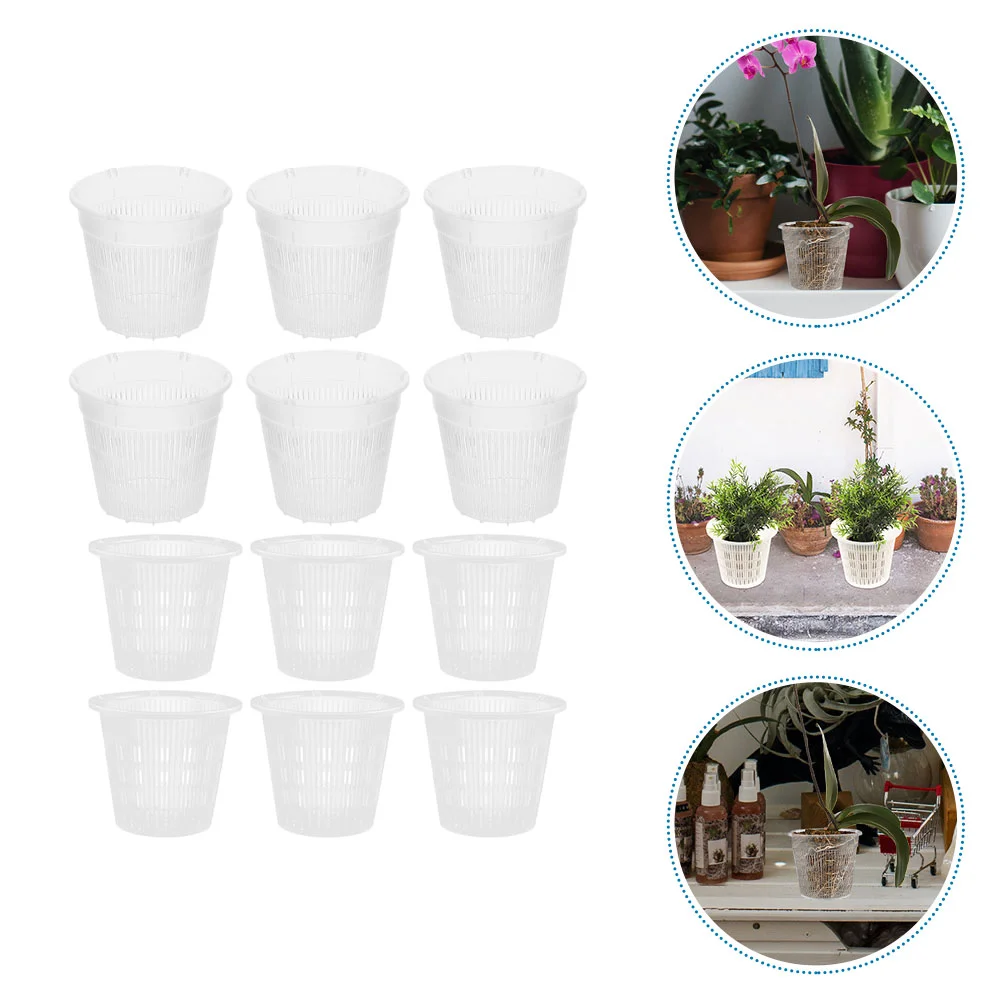 

Pot Pots Orchid Planter Nursery Container Plastic Planting Flowerpots Succulent Flower Bonsai Clear Flowerpot Desktop Outdoor