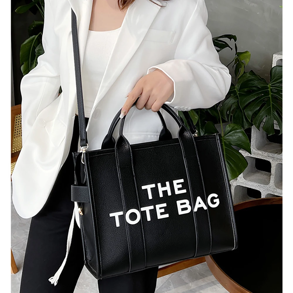 WINNIE  The Traveler Tote bag For Women Handbag New Solid Words Letter Leisure Large Bag PU Luxury Fashion for 2023