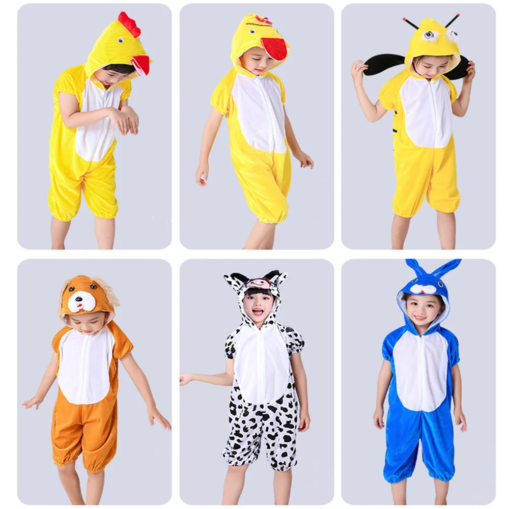 Детский комбинезон для косплея унисекс милый костюм с животными желтая утка