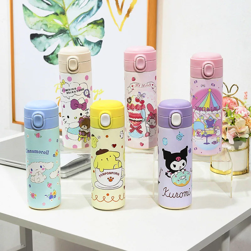 

Cartoon Sanrio Thermal Cup Hellokitty Mymelody Kuromi Cute Animation Portable Thermal Cup Toy 304 Mark Water Cup Coffee Cup Gift