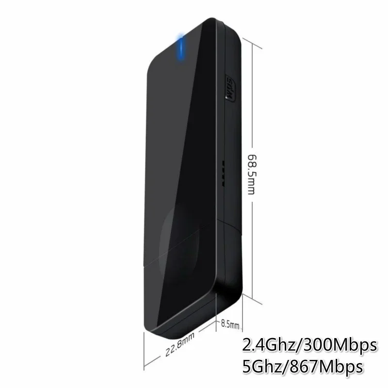 MT7612U 1200 Мбит/с 2 4 ГГц/5 ГГц двухдиапазонный USB-модем Wi-Fi Dongle