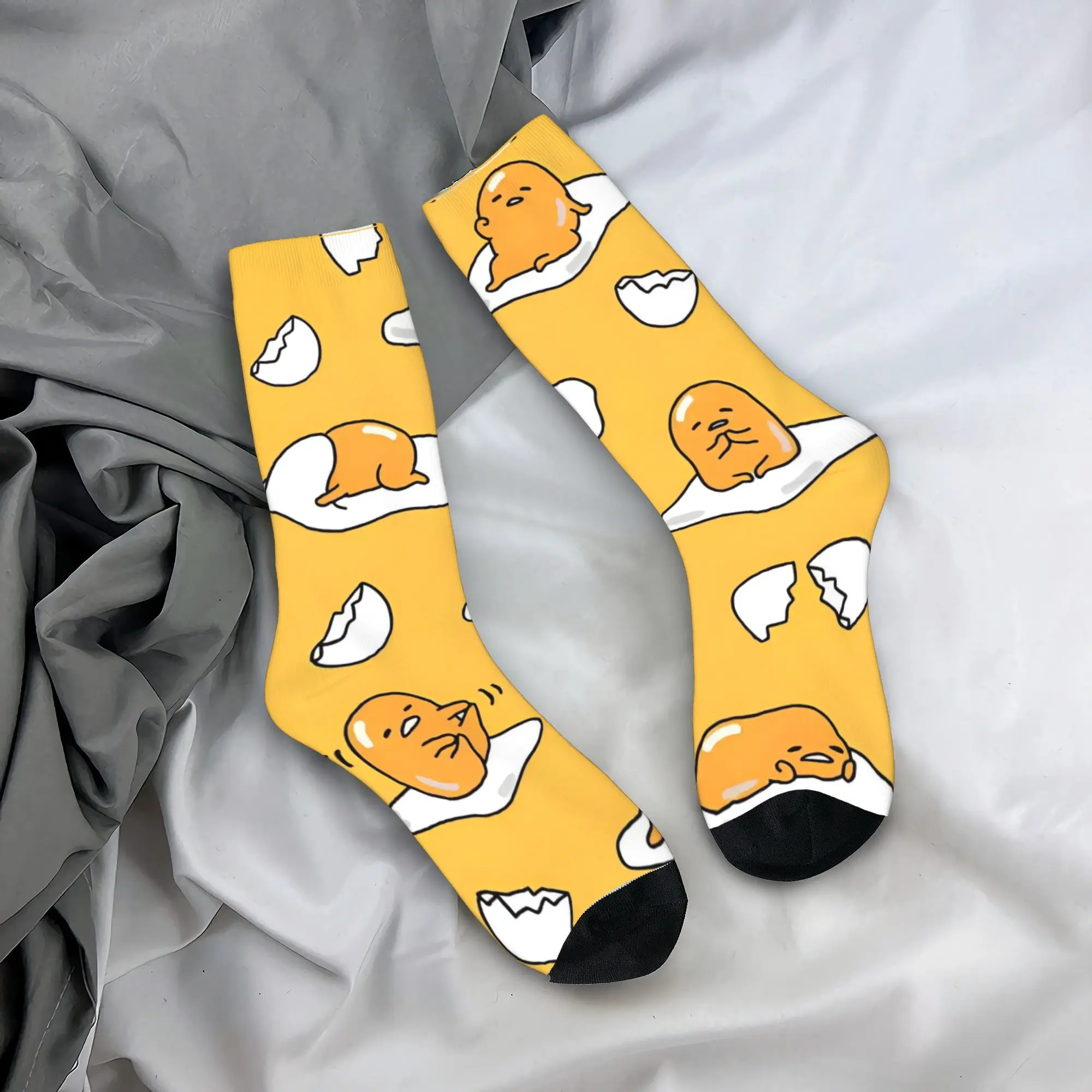 Модные футбольные носки Gudetama The Lazy Egg полиэстеровые средней длины для впитывания
