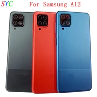 rear door battery cover housing case for samsung a12 a125f back cover with camera lens logo repair parts