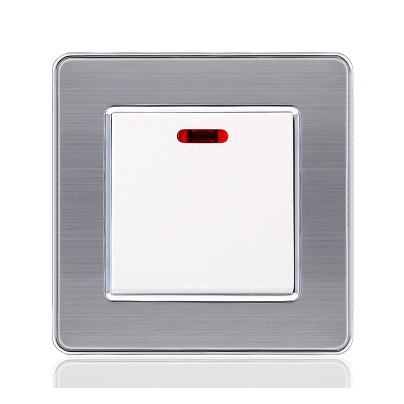 86 Тип панели из нержавеющей стали с индисветильник 20 А переключатель тока