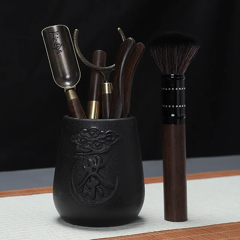 

Long Handle Tea Brushes Cleaning Household Professional Kung Fu Tea Brushes Sandalwood Retro Ferramentas Kitchen Supplies DK50TB
