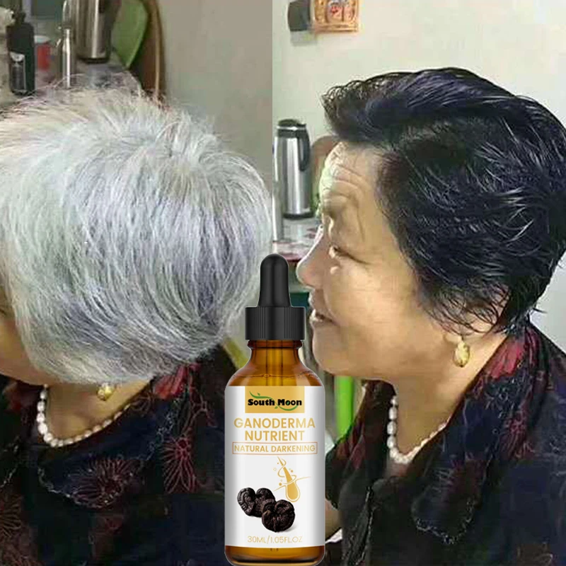 Natural HerbalGray White Hair Treatment Serum Reduce Gray Hair Serum Treatment White To Blacken Hair Growth Care Nourish Product