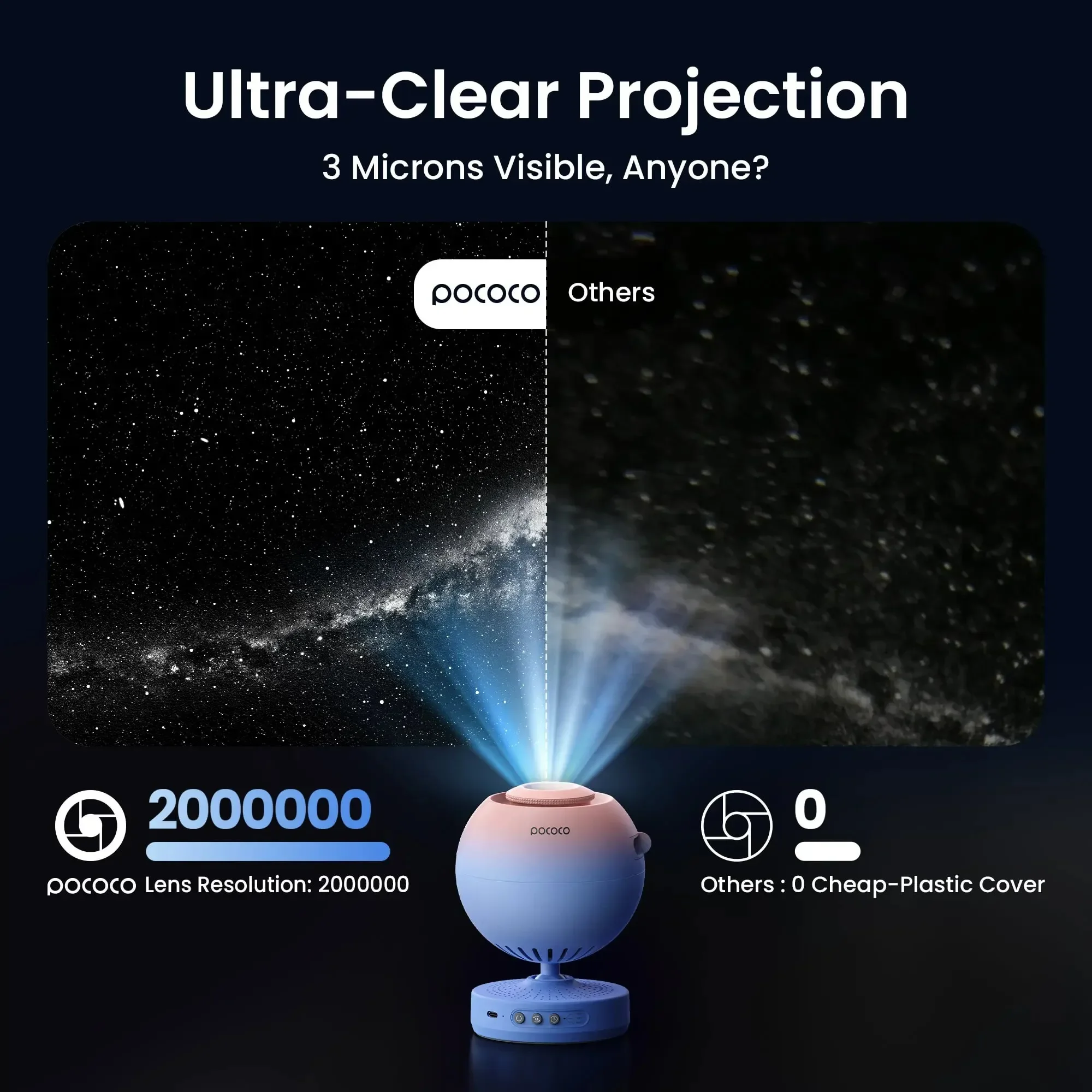 Фото Проектор Galaxy POCOCO, проектор Galaxy Light, звездный проектор, великолепная туманность — диски для проектора POCOCO Galaxy, 5k Ultra HD, №3