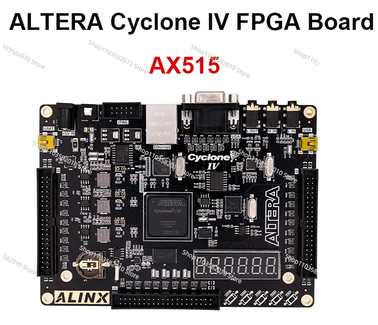 ALINX AX515: ALTERA NIOS Cyclone IV EP4CE15F Плата разработки FPGA DDR2 Gigabit Ethernet USB