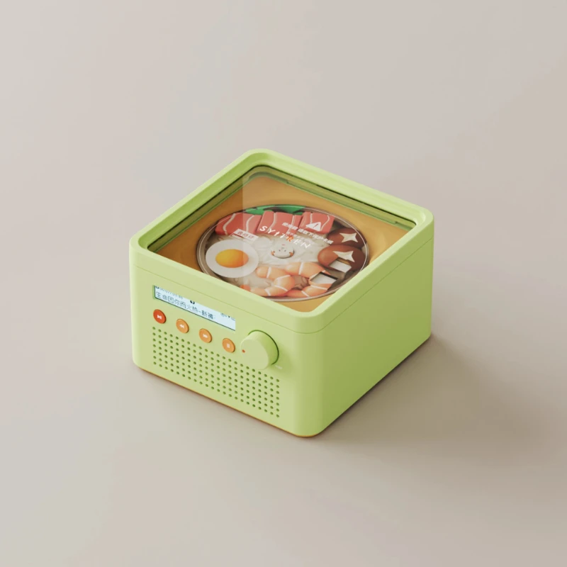 Фото Ретро-CD-плеер SYITREN R200 с Bluetooth-колонкой, 2-полосным Bluetooth-экраном, винтажный музыкальный проигрыватель CD, интегрированная стереосистема №5