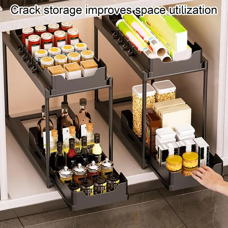 Органайзеры под раковину и скользящая корзина для хранения органайзер