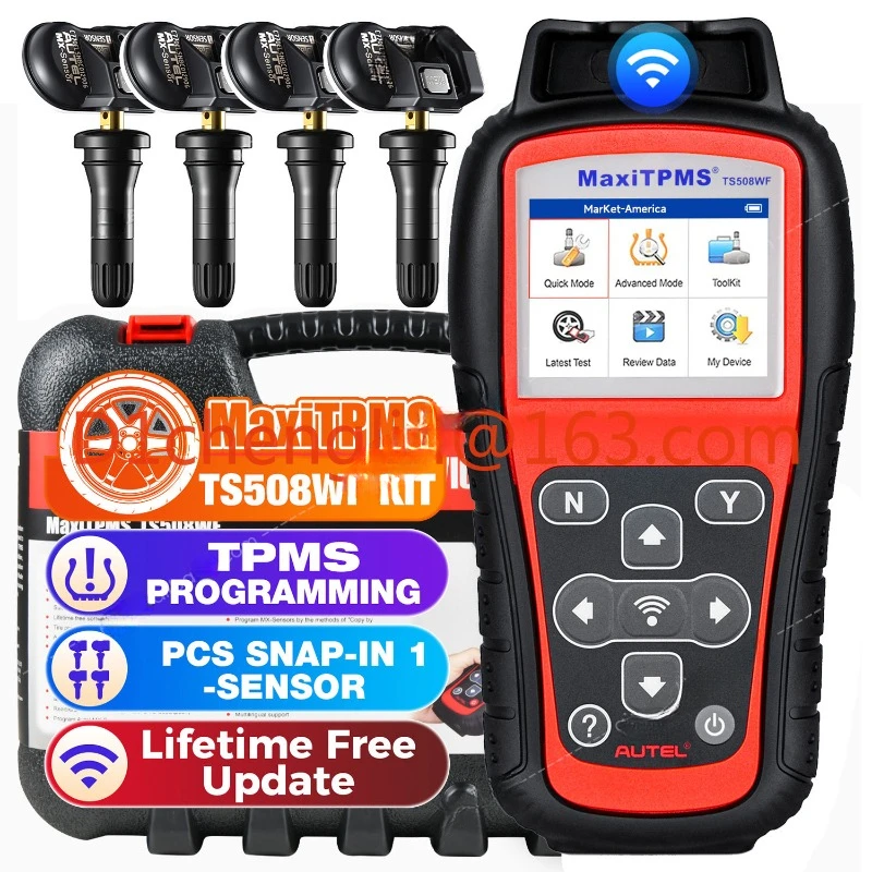 TS508WF TPMS Автомобильный диагностический инструмент 4 датчика MX Мониторинг давления