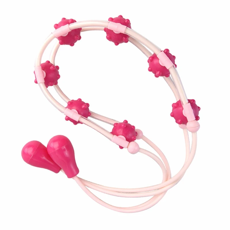

Q1QD Handheld Back Massage Roller Rope, Therapy Cellulite Massage Tools, Self Massage Tools For Neck Leg Back Pain Relief