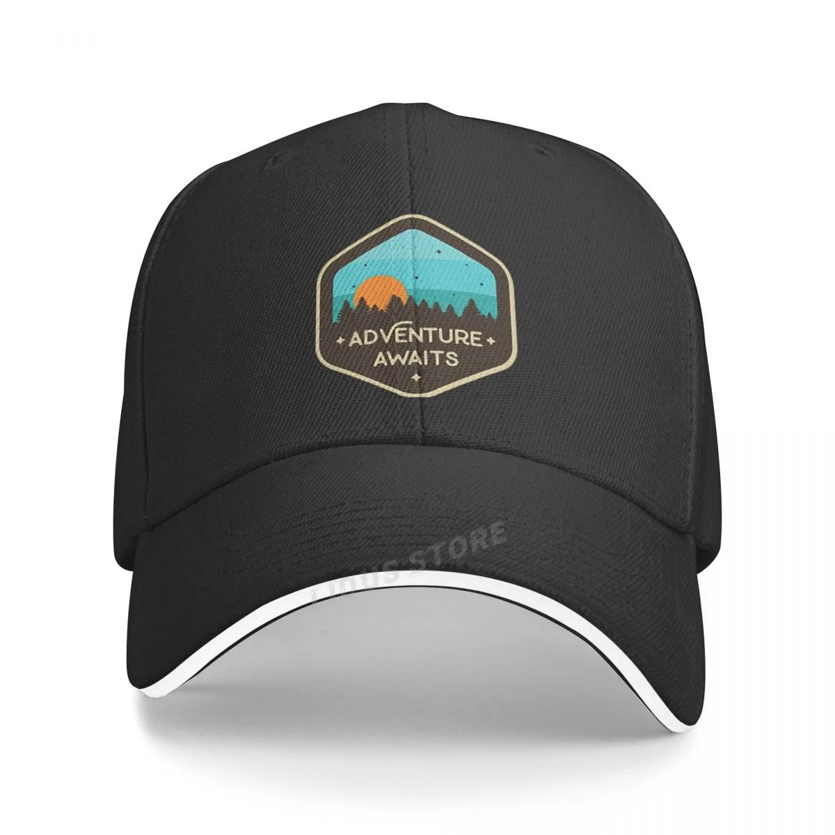 Summer Adventure Awaits Coucher De Soleil Camping Voyage Print Baseball Cap Men Women Outdoor Camping Sun Hat