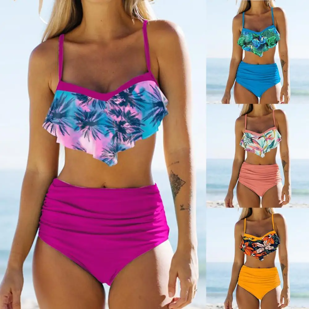 

Skin-touch Beach Wear Sexy Push Up Bra Bottoms Bikini Set for Travel