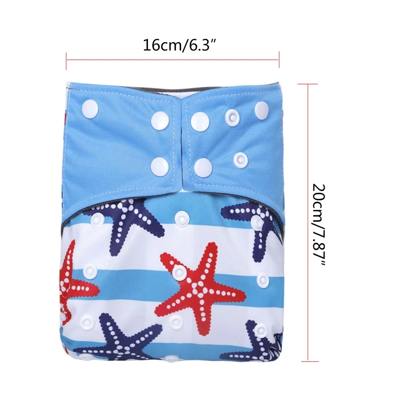 

Reusable Infants Pocket Diapers Washable Bamboo Charcoal Adjustable Cloth Nappy