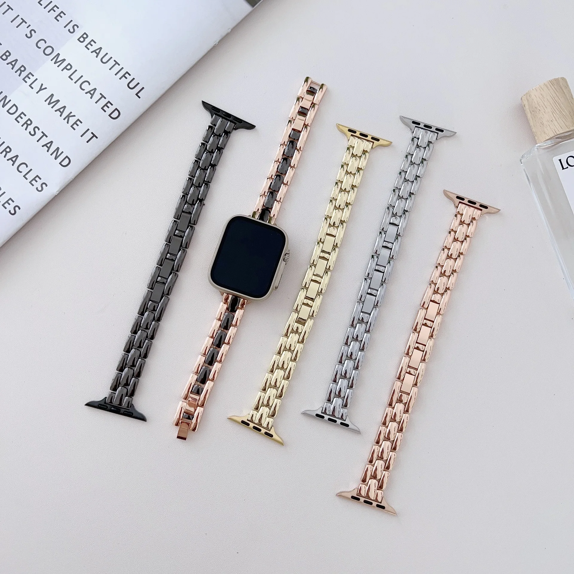 

Stainless Steel Strap For Apple Watch Ultra Band 49mm 44mm 40mm 42mm 38mm 41mm Watchband Bracelet iWatch series 3 SE 6 7 8 45mm