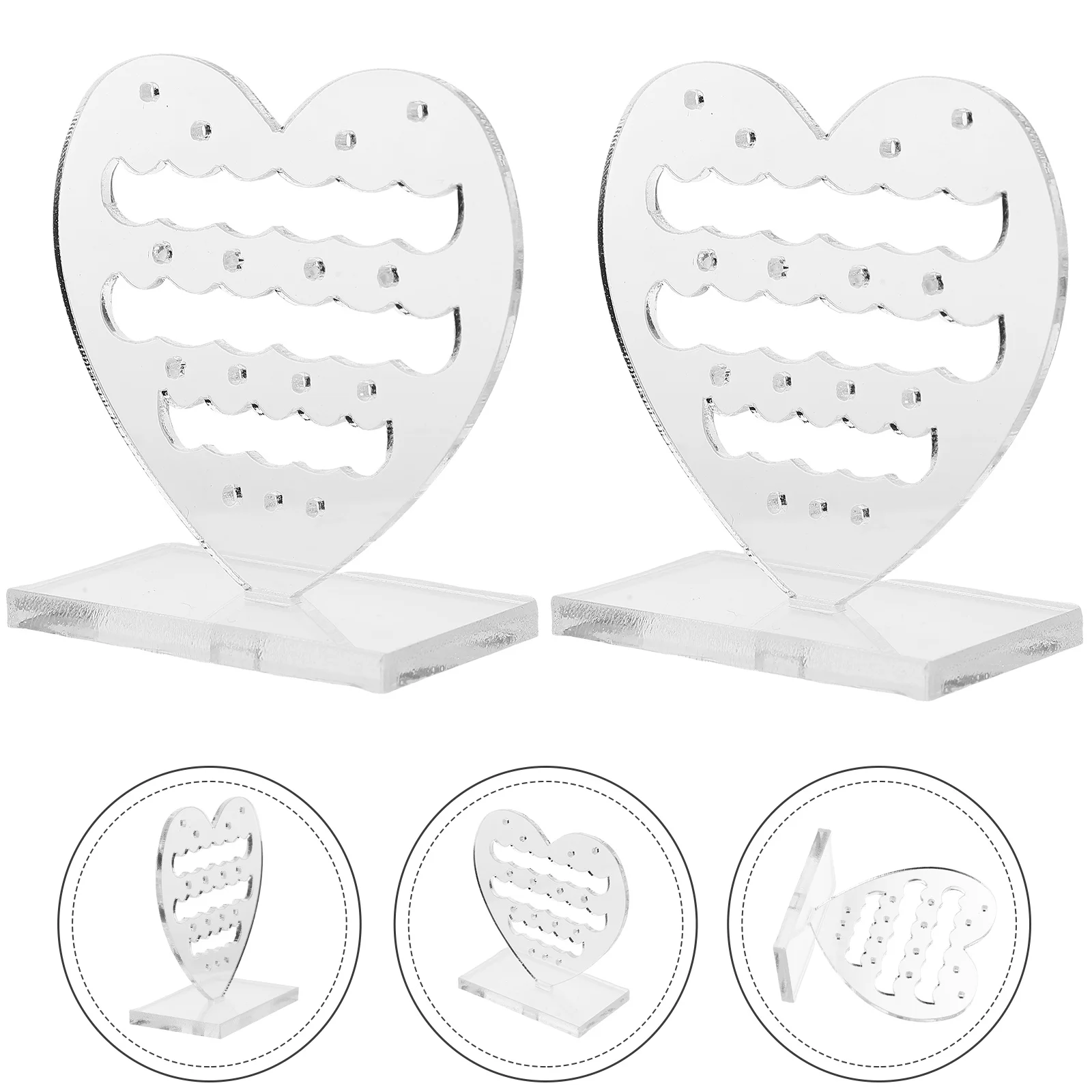 

2pcs Acrylic Earring Display Stand Jewelry Retail Earring Holder Earring Organizer Earring Holder