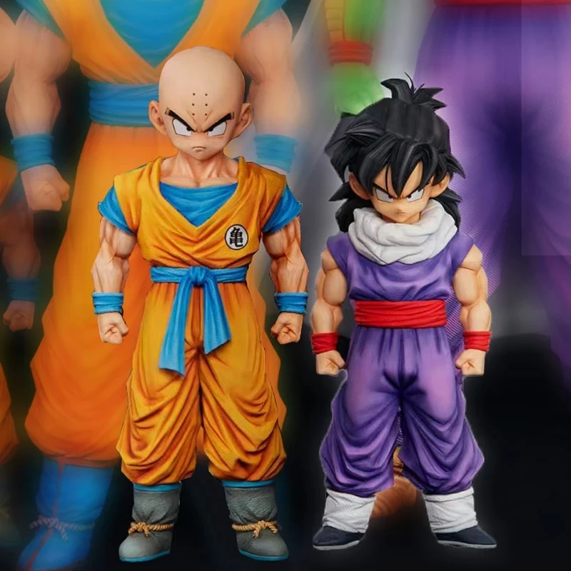 Фото Новая фигурка из аниме Dragon Ball Z: Крилин и Сон Гохан, коллекционная модель из ПВХ, игрушки, подарки №1