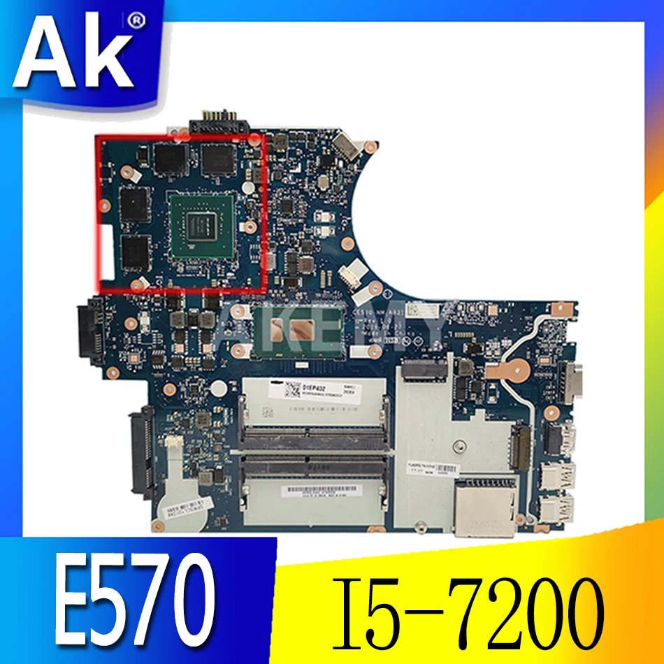 

CE570 NM-A831 Motherboard For Lenovo ThinkPad E570 E570C Notebook Motherboard FRU 01EP400 I5 7200 GTX950M 2G DDR4 100% Test