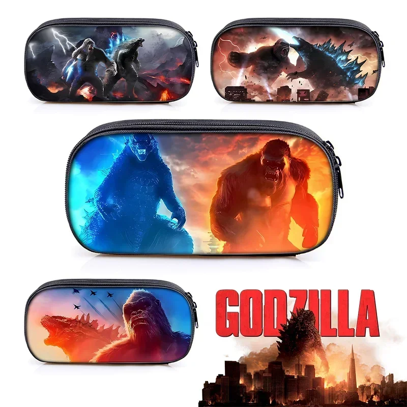 Годзилла против Конга детский пенал портативный кинематографический мультяшный