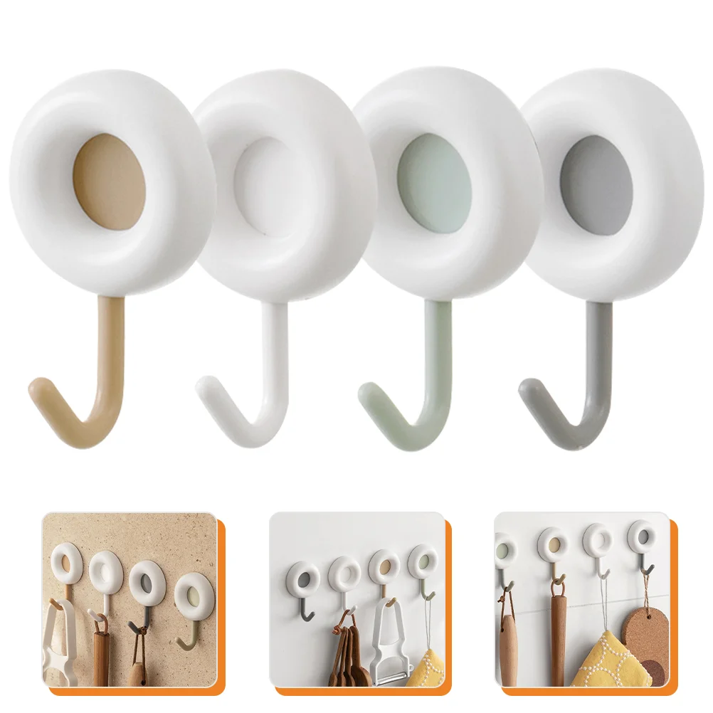 

4 Pcs Bathroom Hook Kitchen Hook Hanger Hooks Bathroom Hooks Coat Hooks Heavy Duty No Punching Hook No Trace Shower Hooks