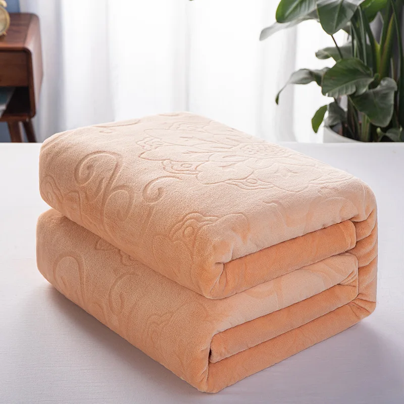 

Textile City Europe Style Faux Cashmere Flannel Blanket Bedspread Embossed Towel B&B Sofa Decorate Throw Comfy Acrylic Bedsheet