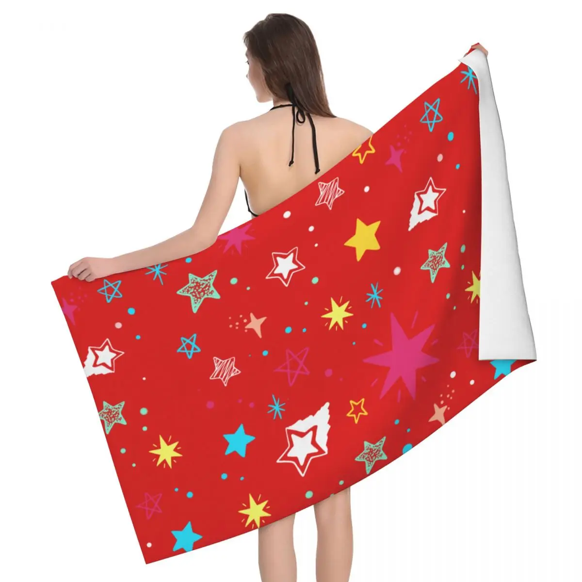 

Colour The Stars Beach Towels Pool Towels Large Sand Free Microfiber Beach Towels, Quick Dry Lightweight Bath Swim Towels