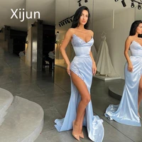 xijun mermaid gorgeous evening gowns glitter shiny v neck sexy party gown prom dress dubai saudi arabia dignified robe de soiree