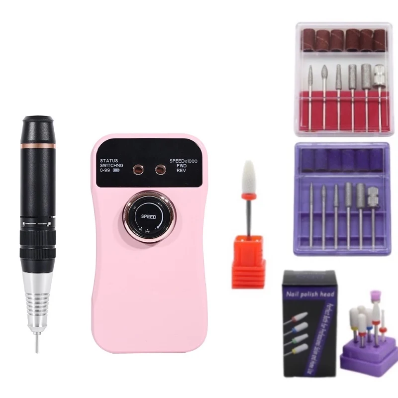 :Профессиональная электрическая дрель для ногтей 35000 об/мин акриловых USB