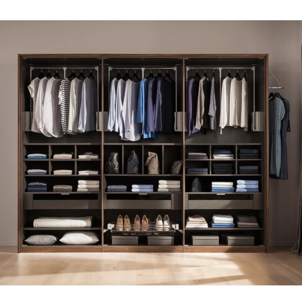 

High quality particle board 3 door bedroom pvc wardrobe
