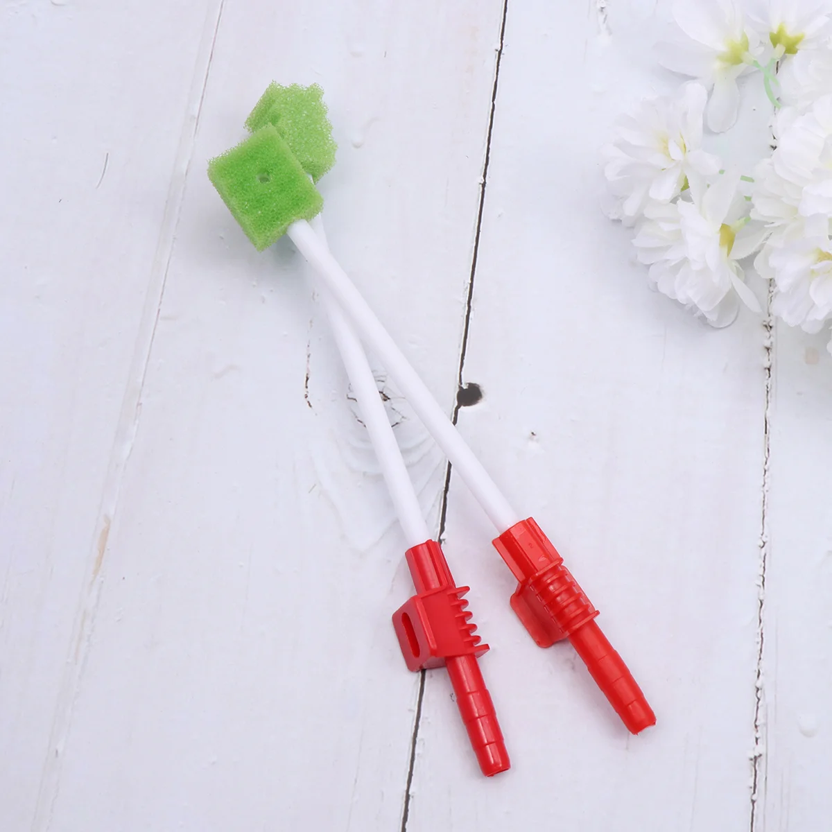 

10pcs Sputum Brushes Handle Aspiration of Sputum Sponge Brush