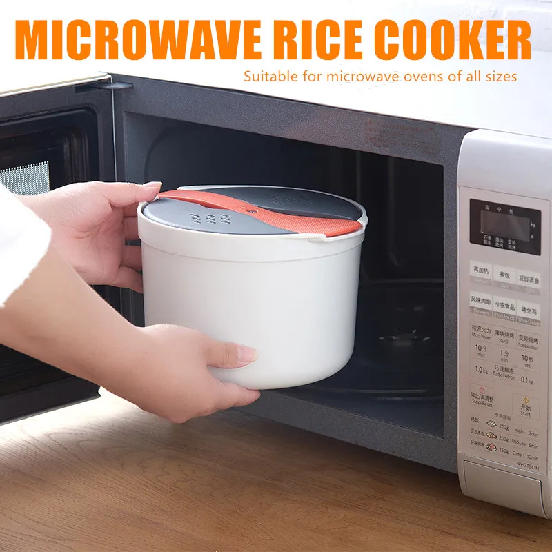 

Multifunctional Microwave Steamed Rice Cooker Set Rice Container for Microwave 120° Heat Resistance PP Material Cooking Ware
