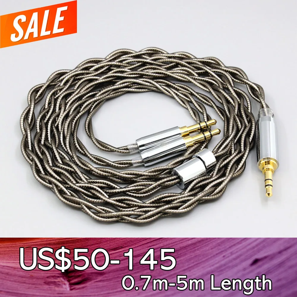 

99% Pure Silver Palladium + Graphene Gold Earphone Cable For TAGO T3-01 T3-02 studio Klipsch HP-3 Heritage iBasso SR2