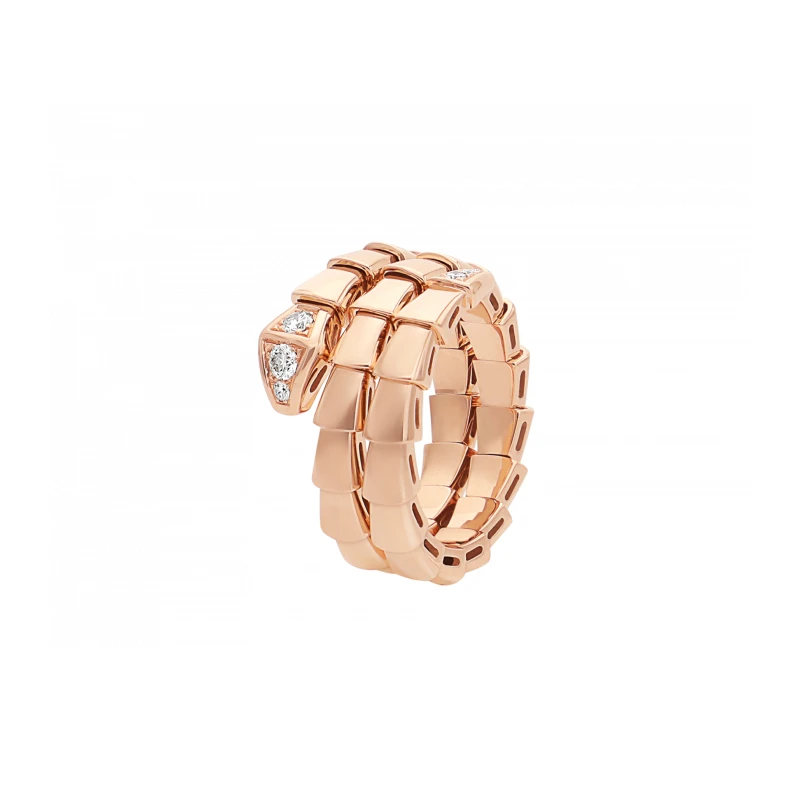 

ROMA Italy Luxury Brand Jewelry High Quality 925 Silver rose gold SERPENTI VIPER Ring For Women charming gift