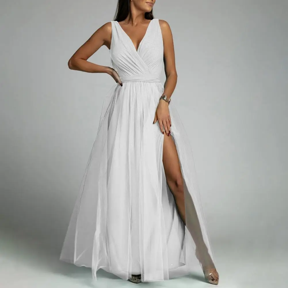 

Платье с глубоким вырезом, соблазнительное Клубное платье с узкой талией и разрезом до бедра, платье на бретелях-спагетти, Платье макси с глубоким вырезом и открытой спиной