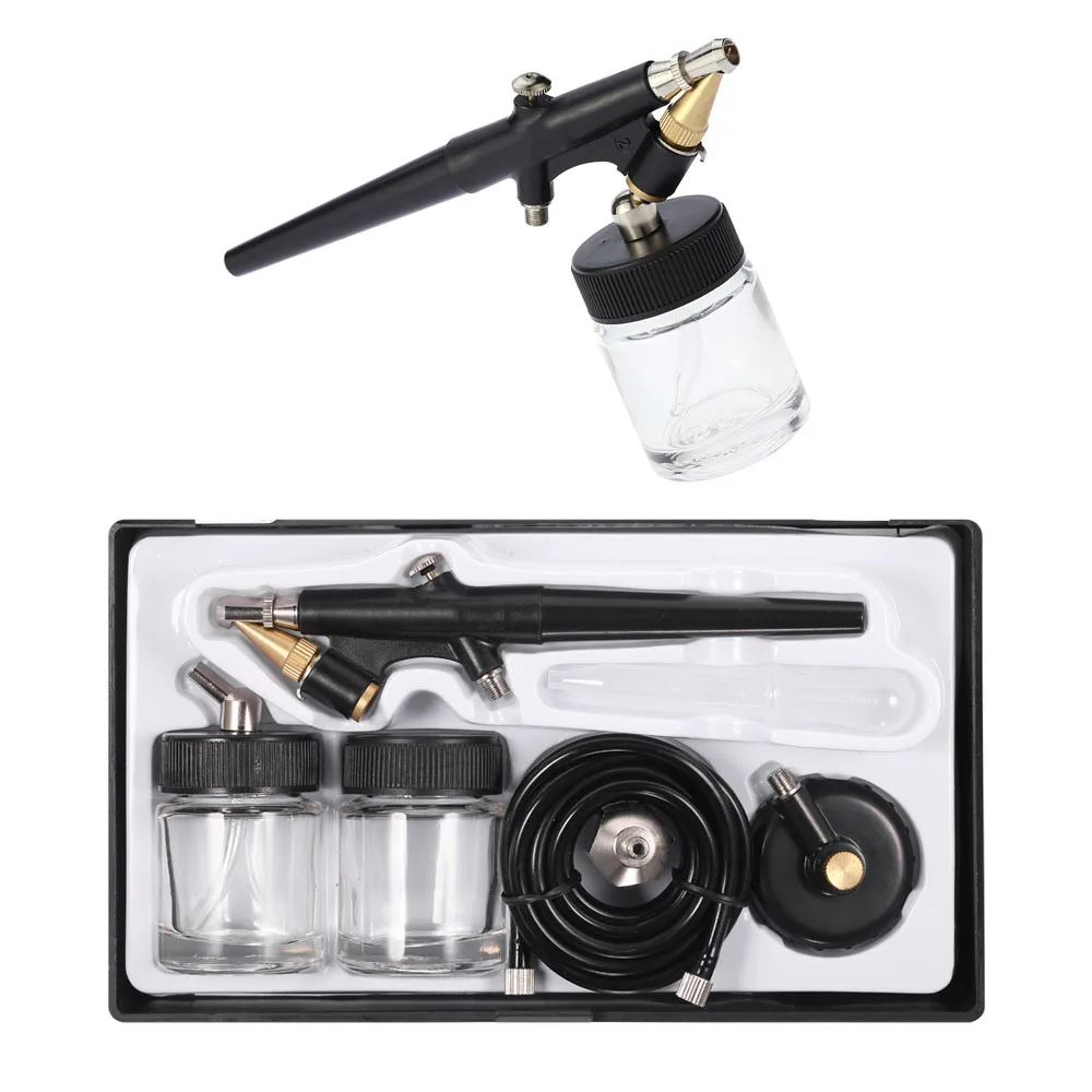 

Air Brush Kit Single Action Mini 22cc Airbrush Paint Nail Spray Gun Makeup Paint Set Face Tattoo Art DIY Tool 0.8mm Spray Paint