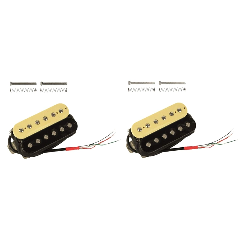 

2X Electric Guitar Humbucker Pickups Neck Alnico V Pickup (Zebra + Black)