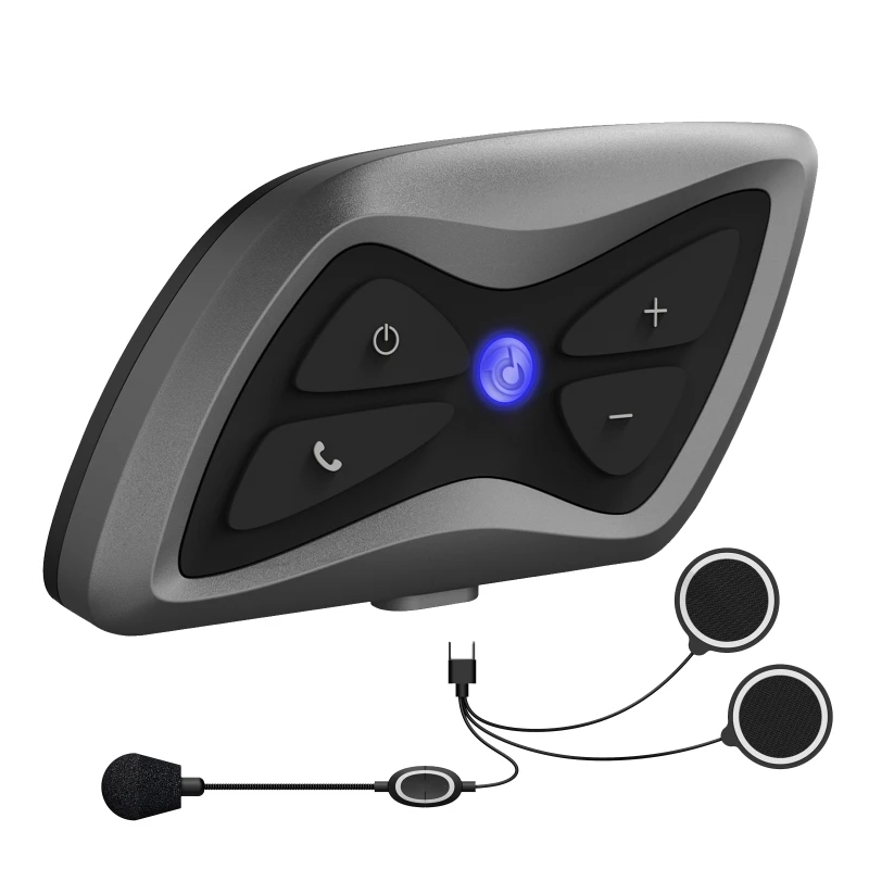 

T6Plus Bluetooth-compatible Intercom 1500M Helmet Headset Wireless Interphone