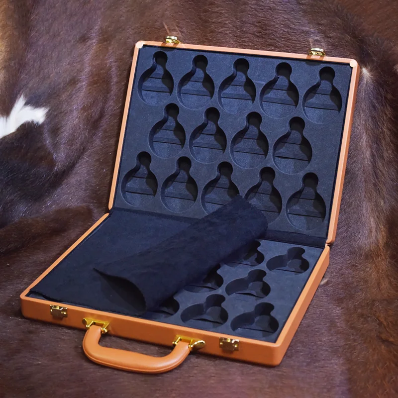 28 Slot Pocket Watch Collection Box Mechanical Watch Box Microfiber Leather Pocket Watch Suitcase Storage Box