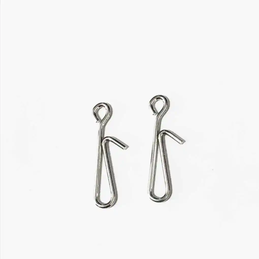 

100pcs Hanging Snap With Clip Fishing Swivels Barrel Swivel Pin Accessories Fishing Tackle Tools Connector