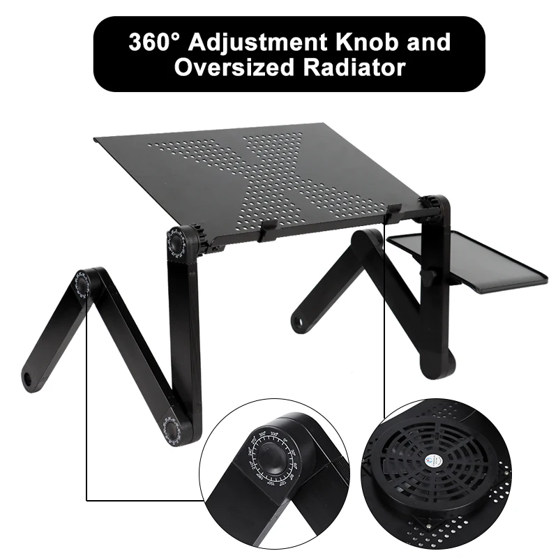 Aluminum Portable Lapdesk For Tv Sofa Bed Ergonomic Desk Sta