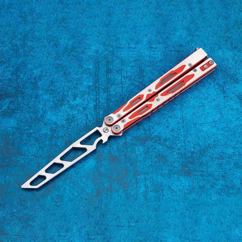 Maxace Единорог балисонг тренажер открывалка для бутылок нож-бабочка 420 нержавеющая