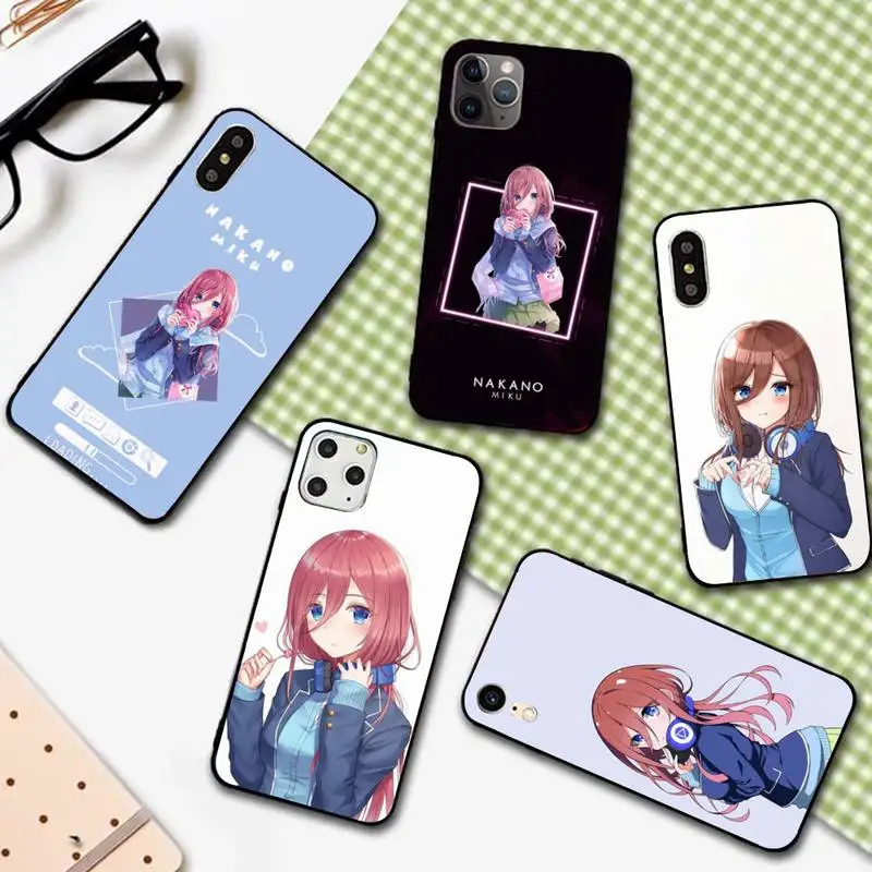 Чехол для телефона с милой девушкой Накано Мику IPhone 12 Pro X XS Max XR 7 8 Plus Mini 11 SE 2020 |