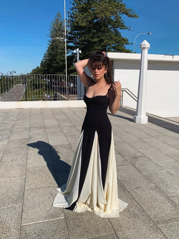 Женское платье-макси в стиле пэчворк