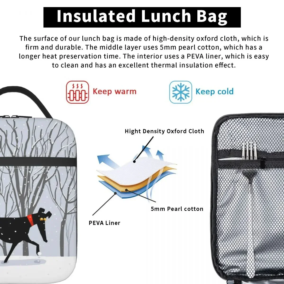 Зимние портативные Ланч-боксы многофункциональный Ланч-бокс с изображением