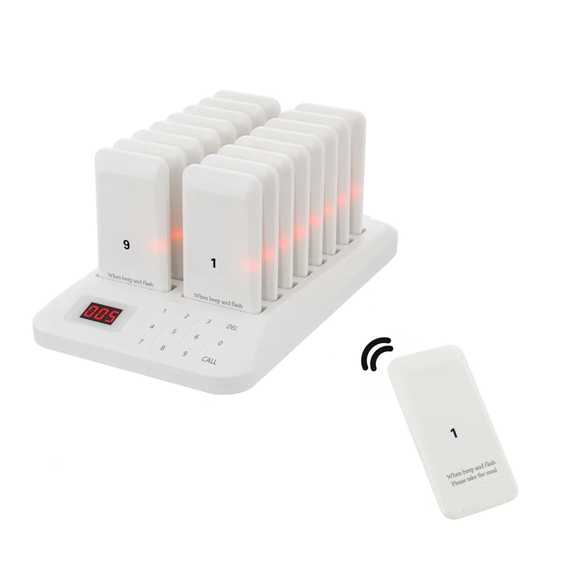 Calling System Wireless Paging Queue System 16 Channels Restaurant Pager Waiter for Restaurant Coffee Shop Queuing System
