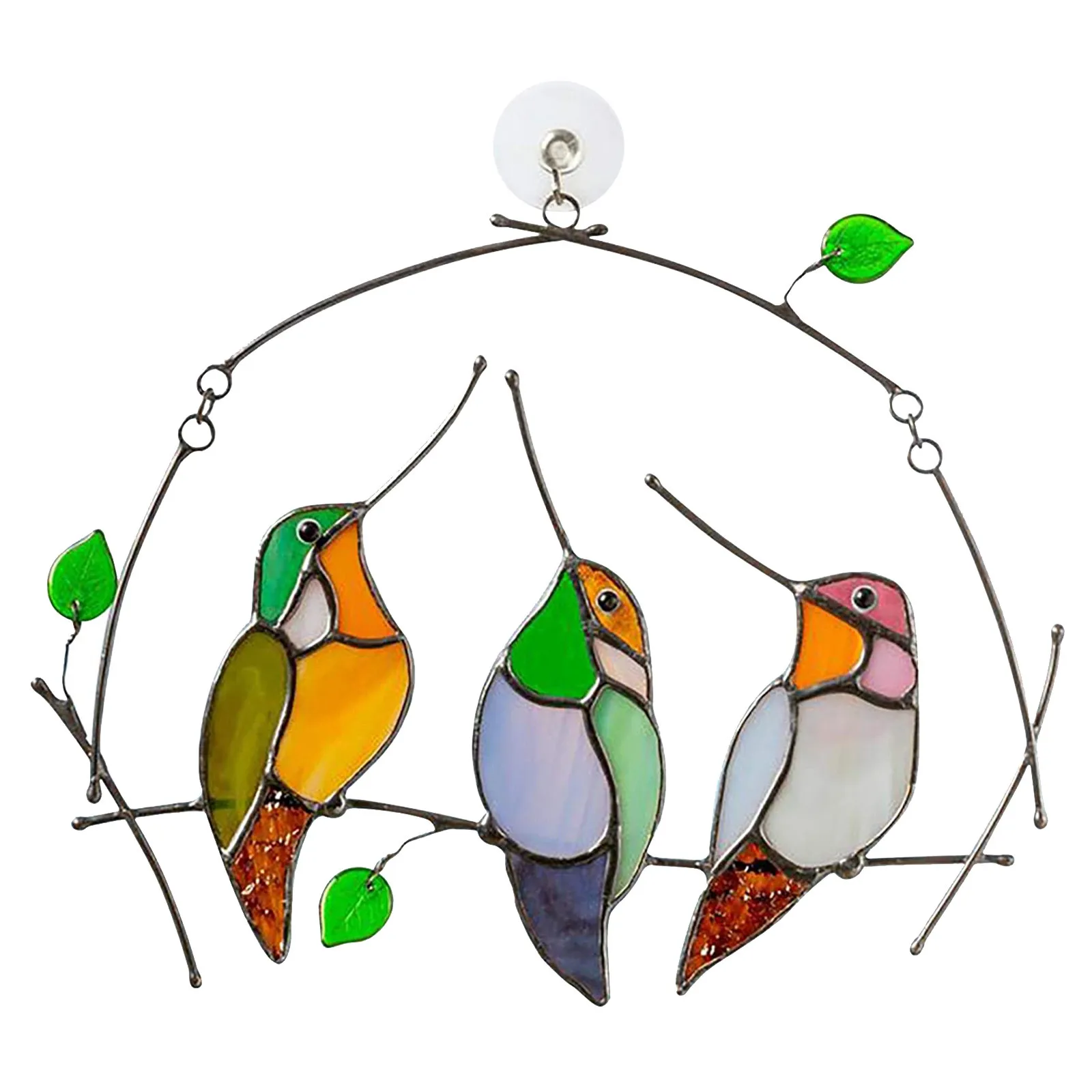 

Birds Multicolor On Series A High Suncatcher Stained Wire Panel Window Window Bird Panel For Hanging Series Ornaments Doors New