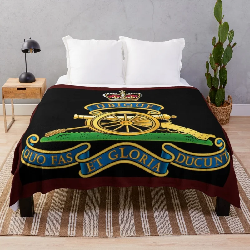 

Royal Artillery Cap Badge Throw Blanket Designer Blankets